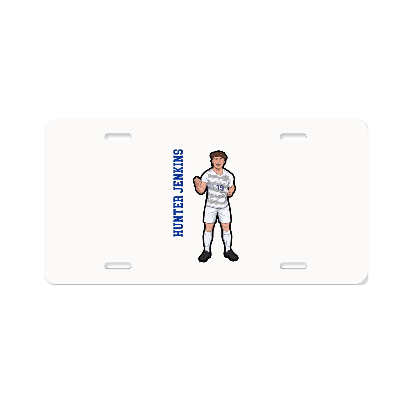 License Plate — Name Vertical in Classic
