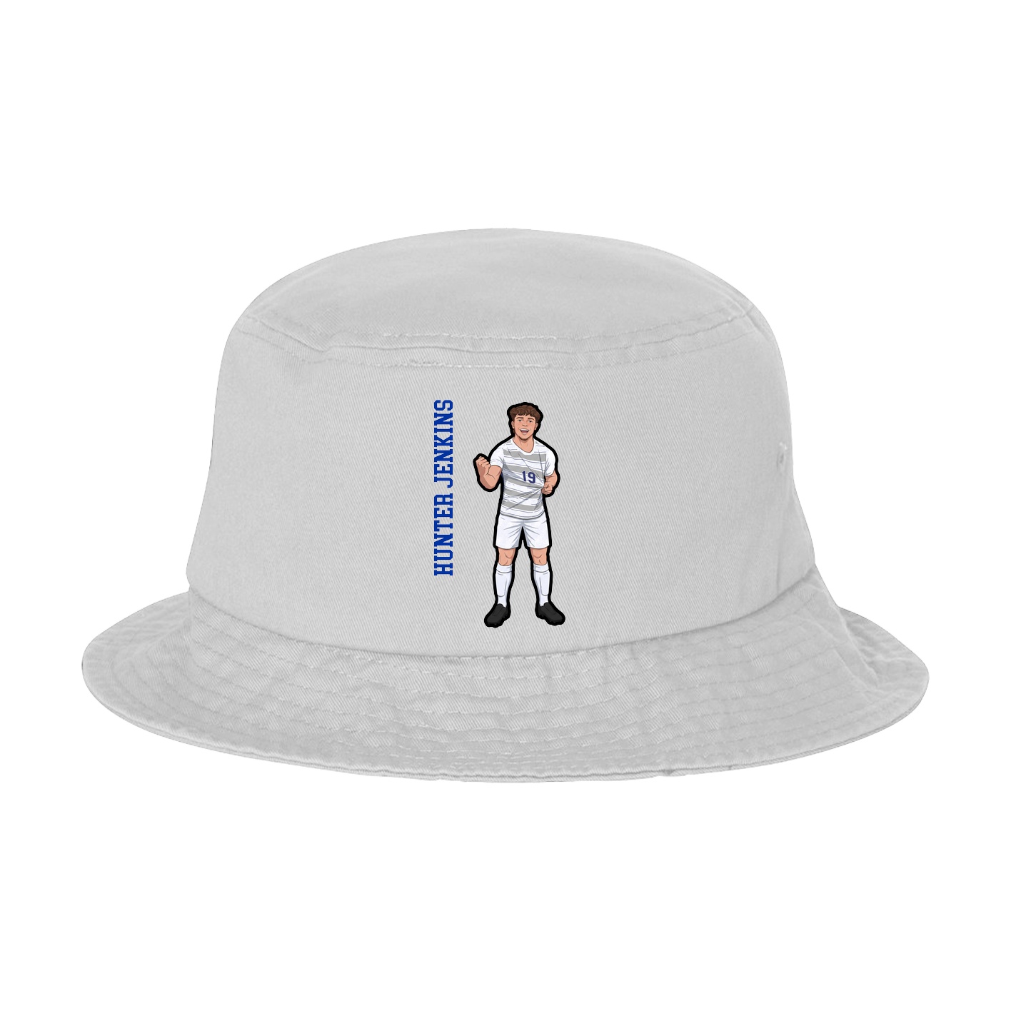 Bucket Cap — Name Vertical in White