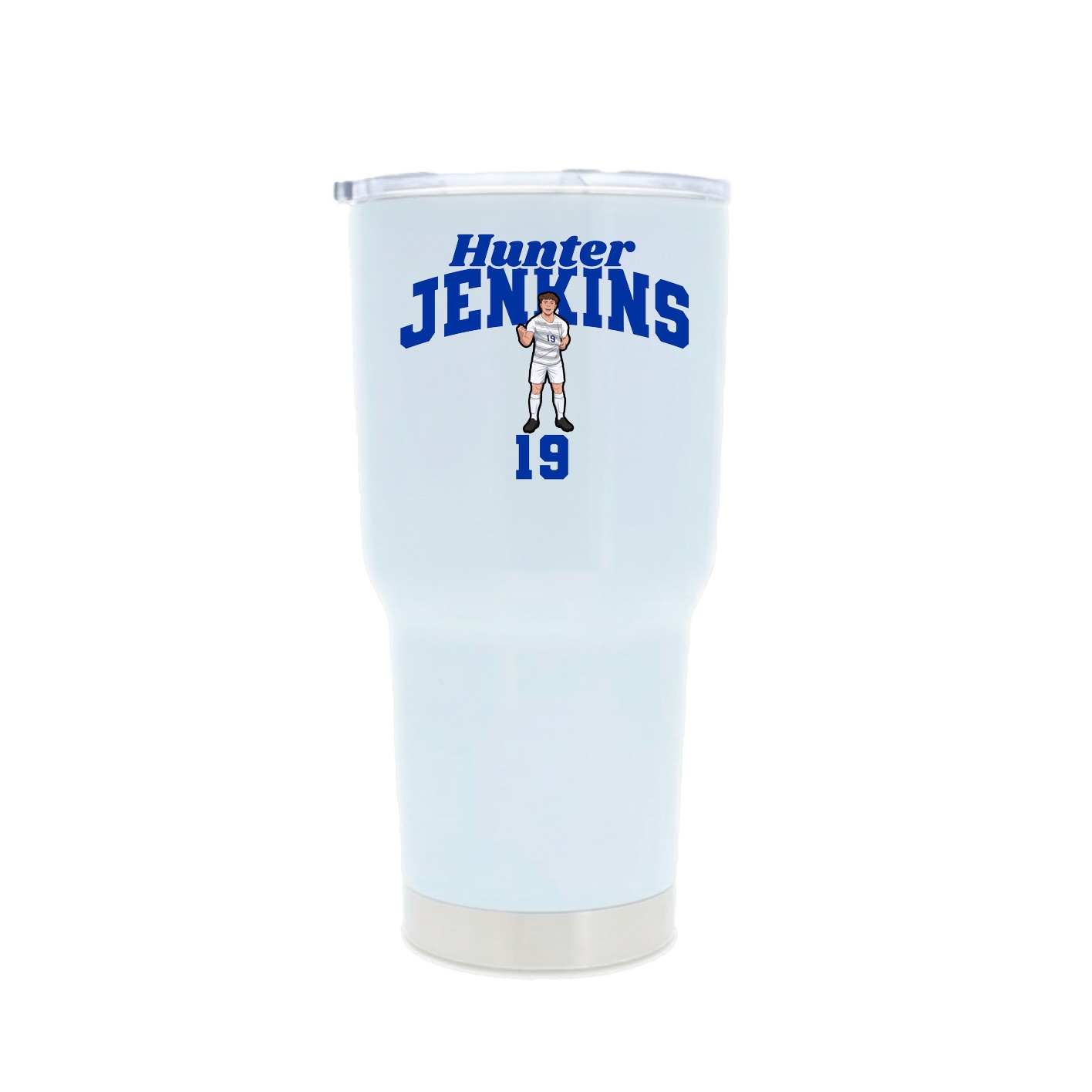 30oz Stainless Steel Tumbler — Signature Arch in White