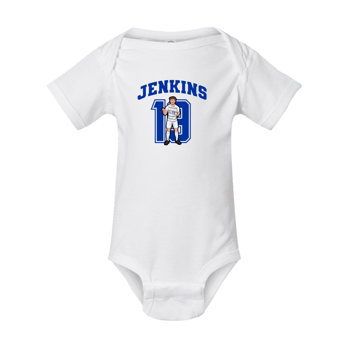 Baby Onesie — Number in White