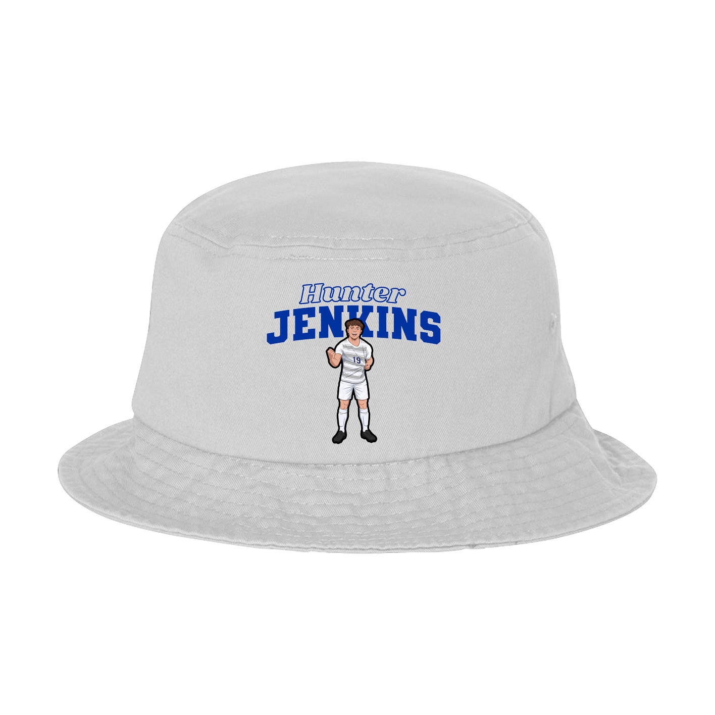 Bucket Cap — Name Arch in White