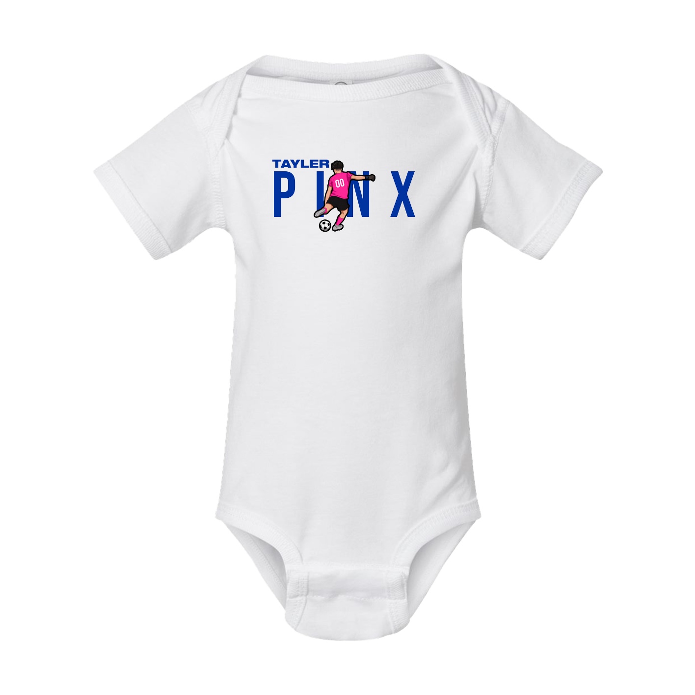 Baby Onesie — Player Name in White