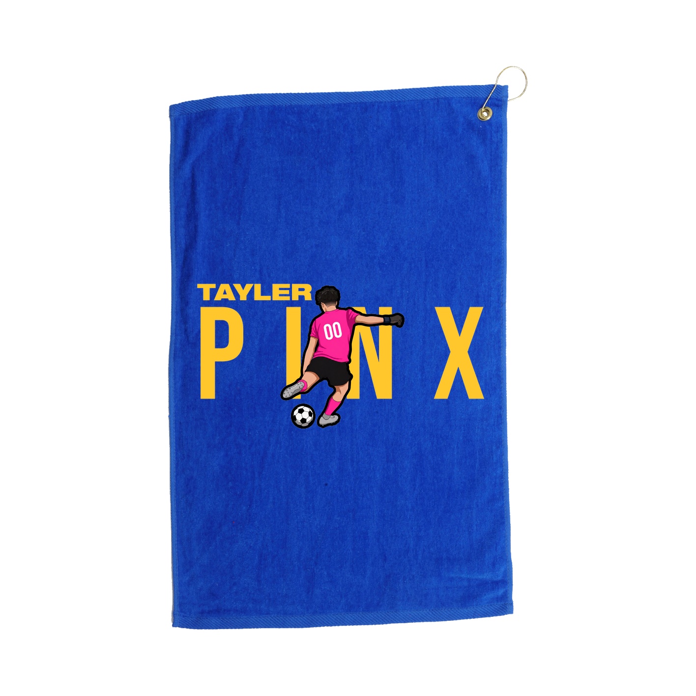Golf Towel — Player Name in Royal