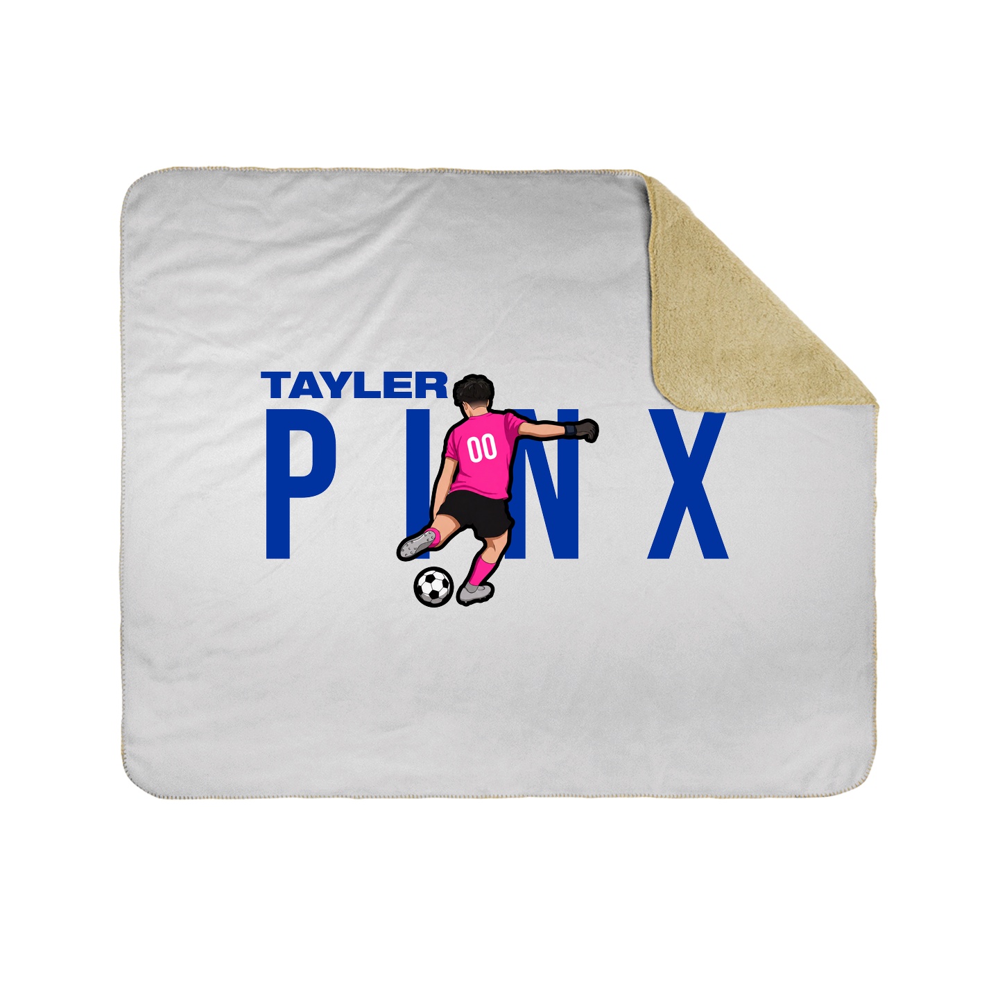Throw Blanket — Player Name in White