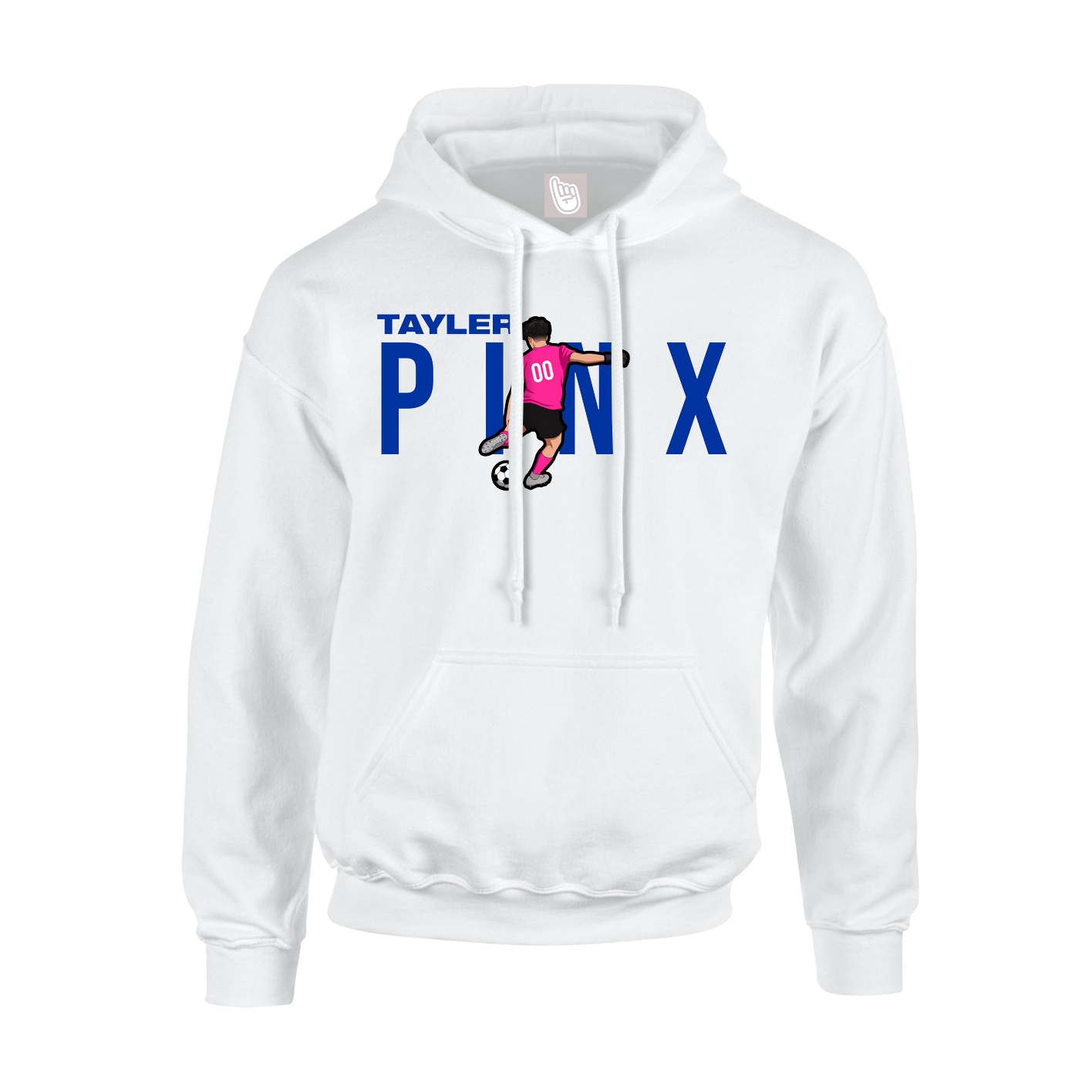 Youth Hoodie — Player Name in White