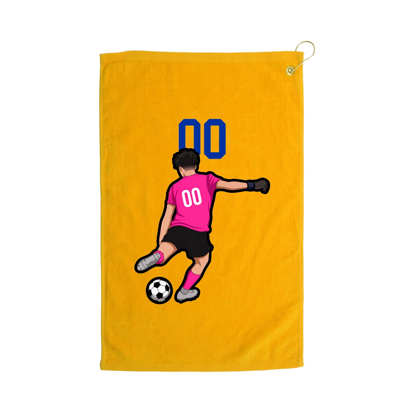 Golf Towel — Number Top in Gold