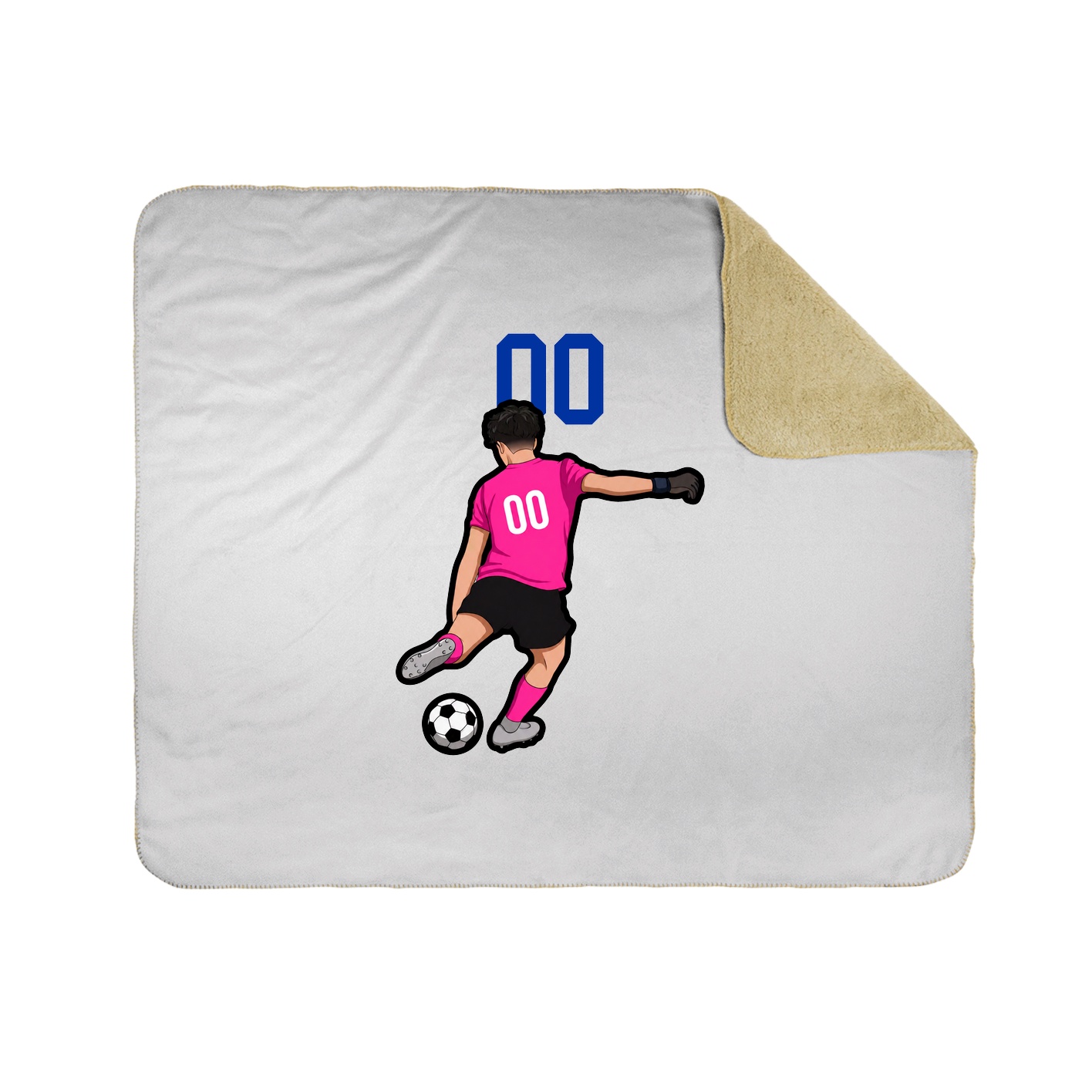 Throw Blanket — Number Top in White