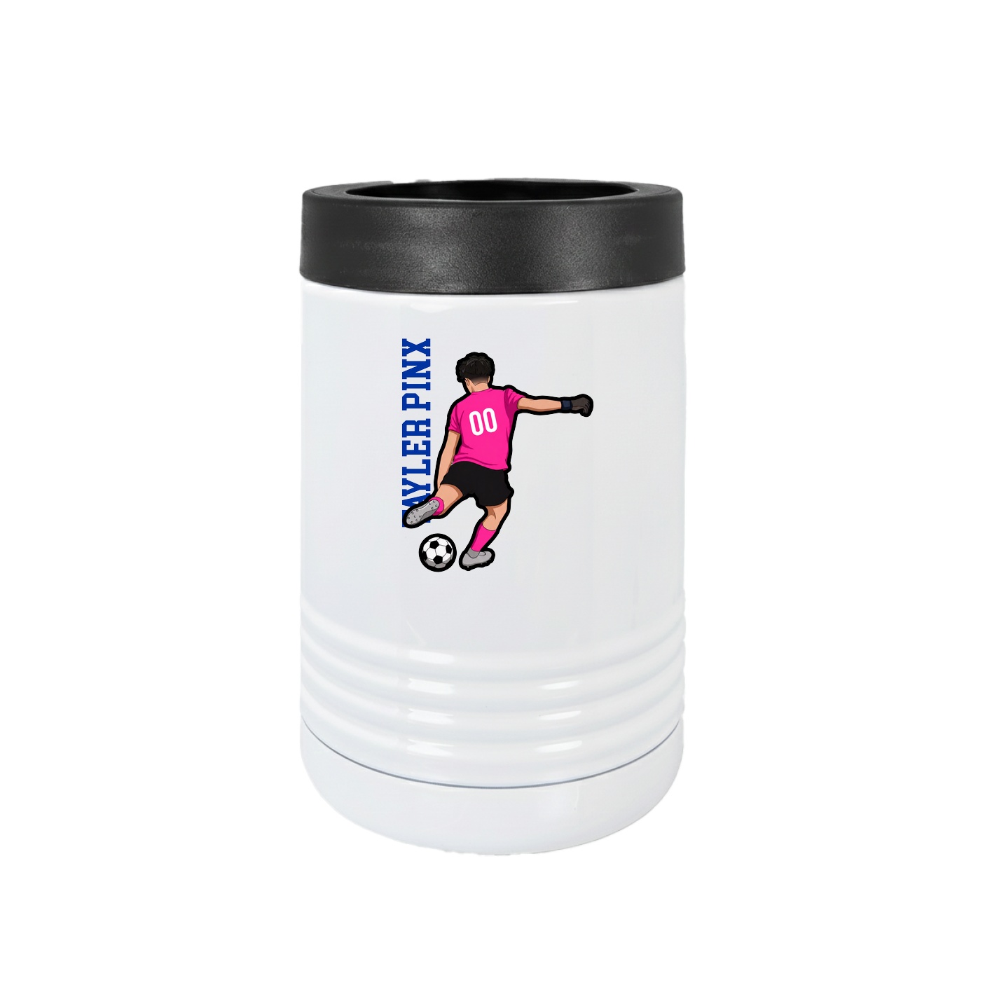 Beverage Holder — Name Vertical in White