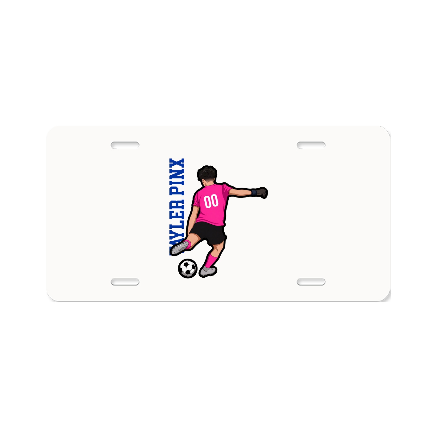 License Plate — Name Vertical in Classic