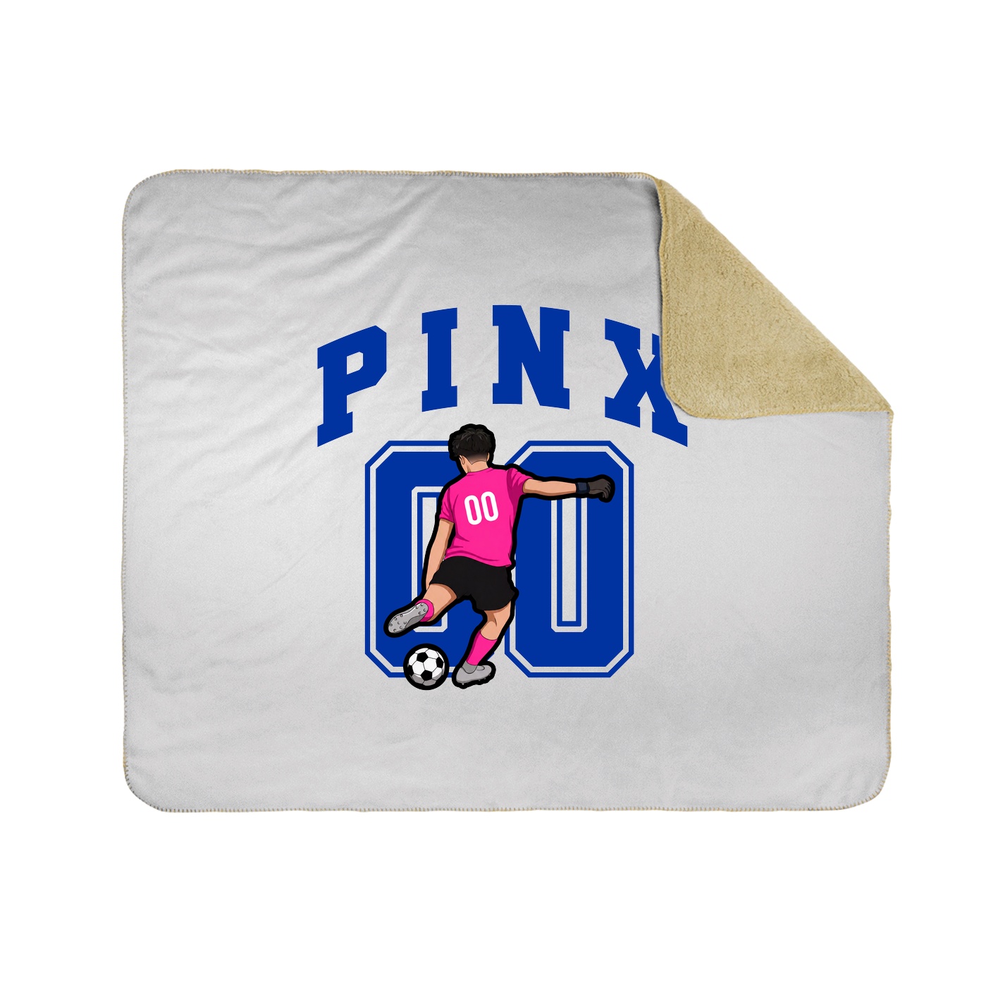 Throw Blanket — Number in White