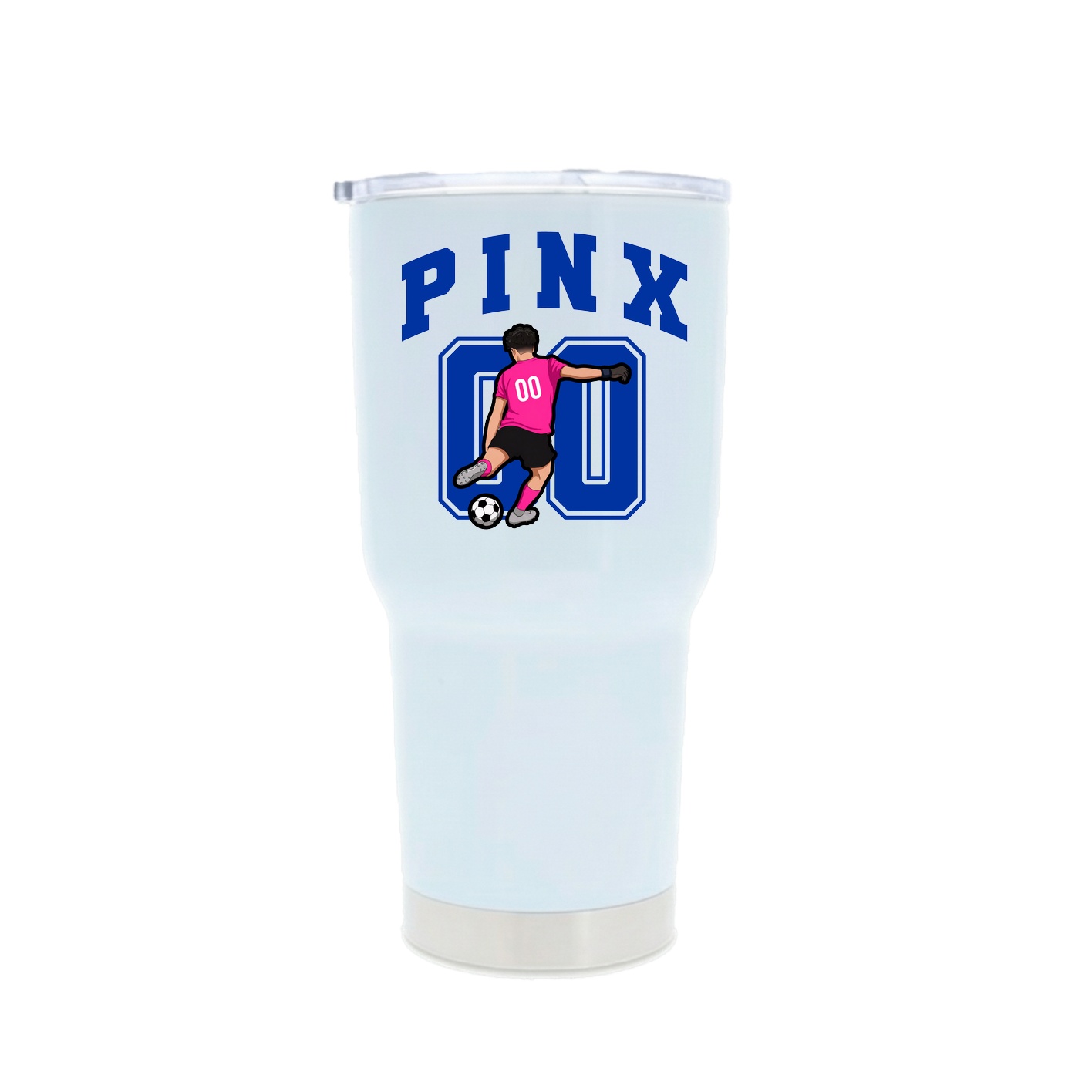 30oz Stainless Steel Tumbler — Number in White