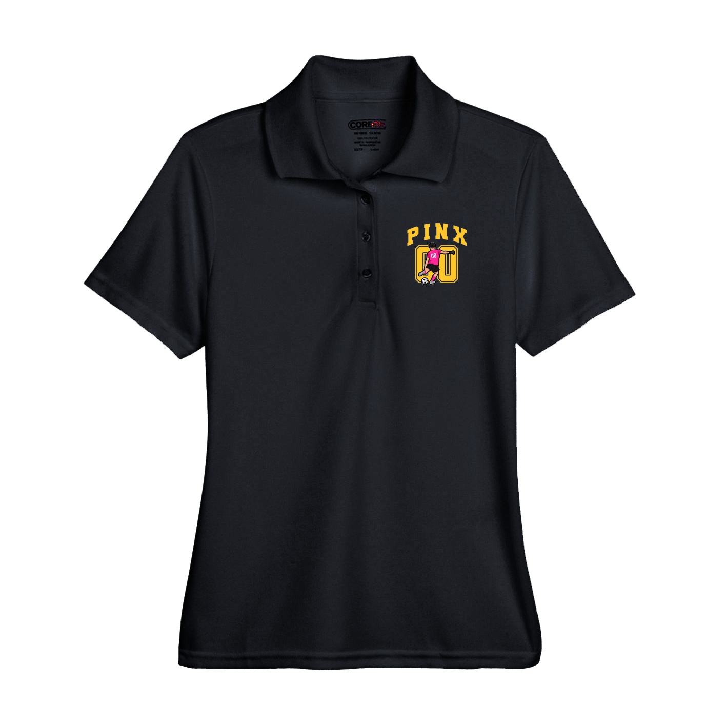 Performance Polo — Number in Black