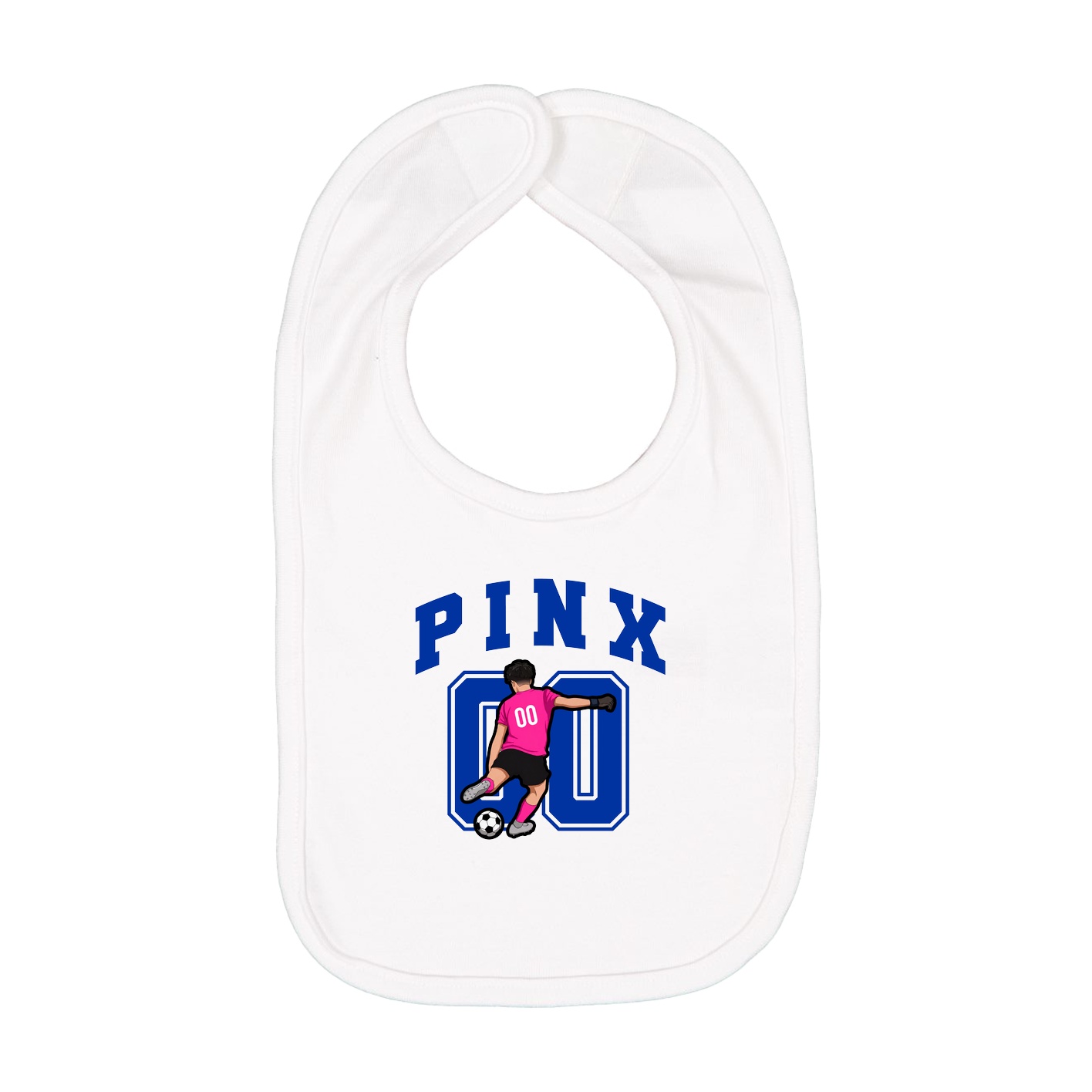Infant Bib — Number in White