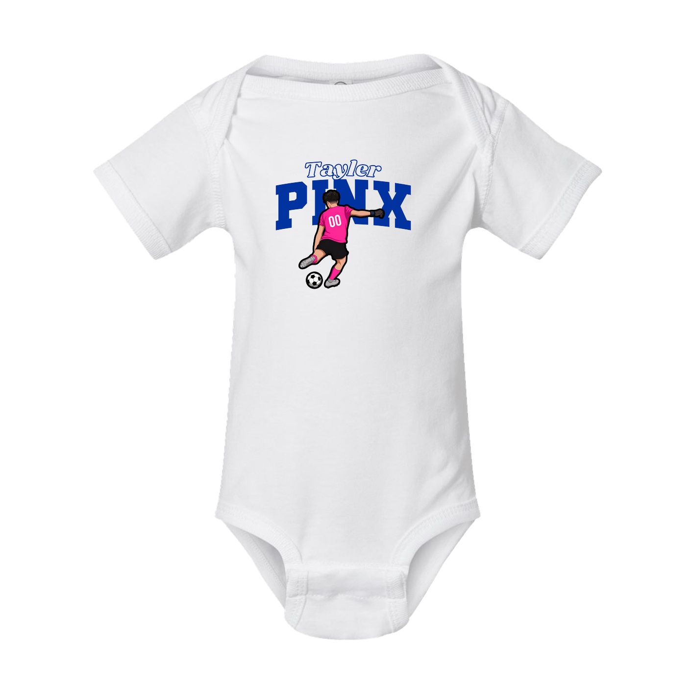 Baby Onesie — Name Arch in White