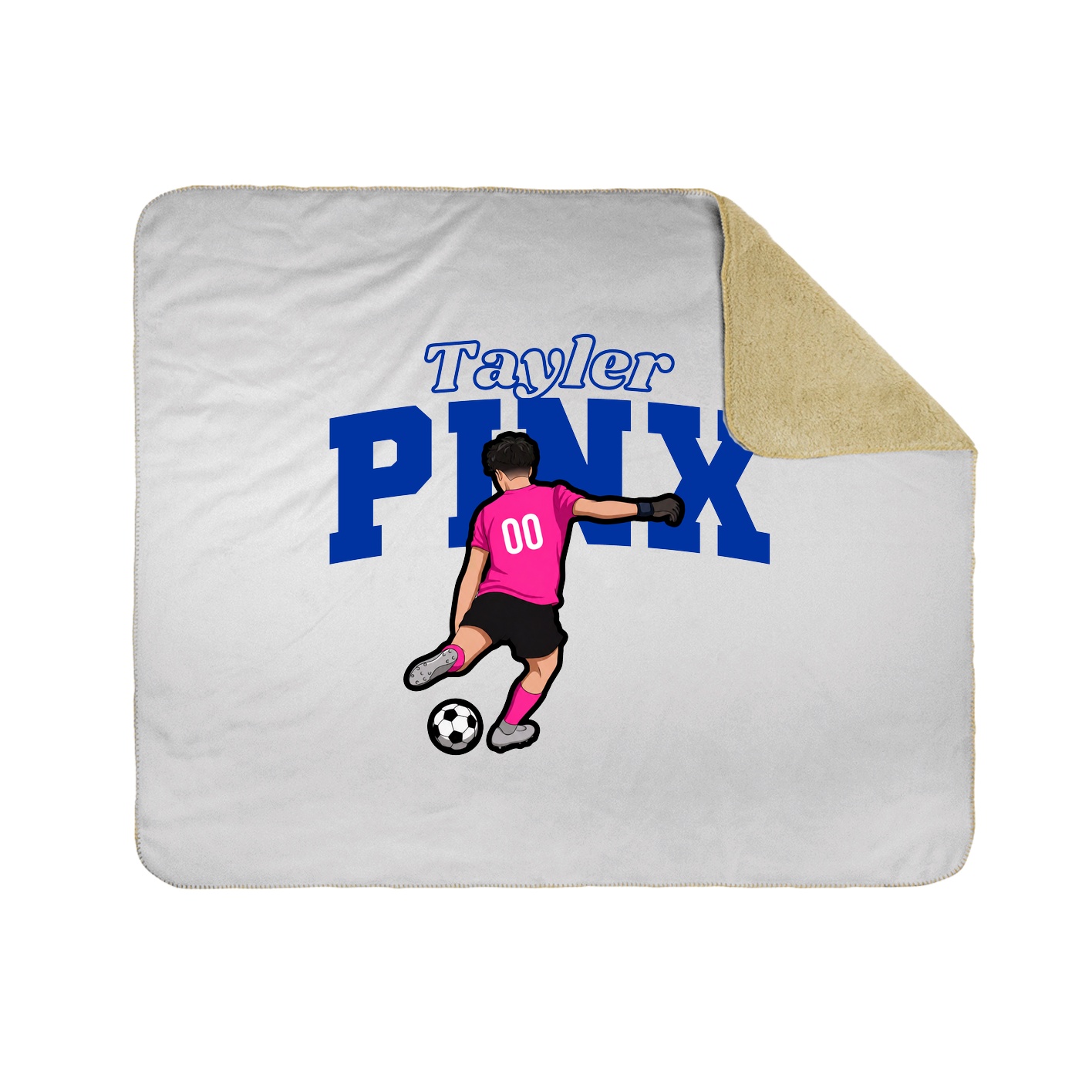 Throw Blanket — Name Arch in White