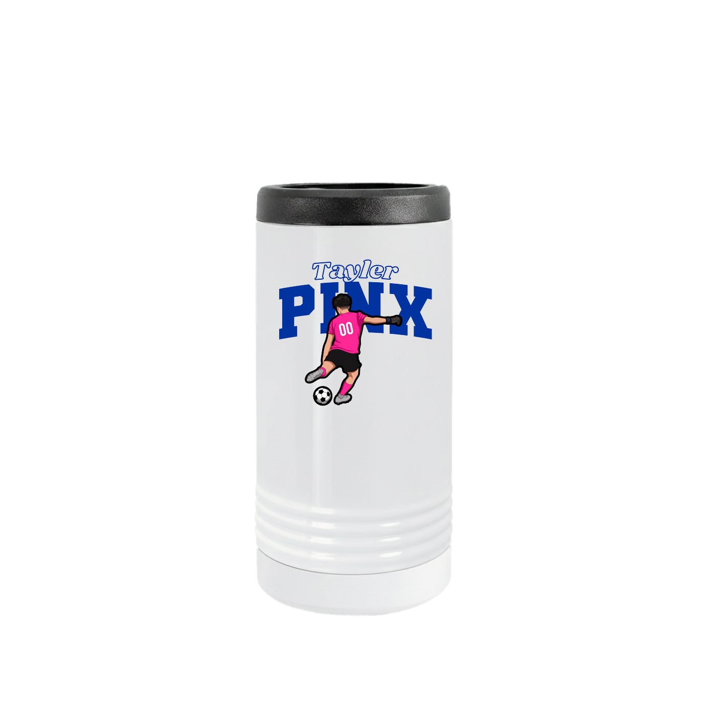 Slim Beverage Holder — Name Arch in White