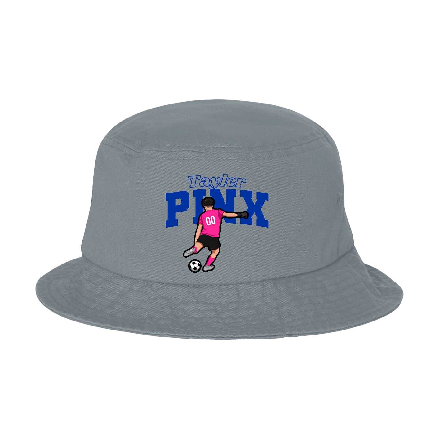 Bucket Cap — Name Arch in Grey