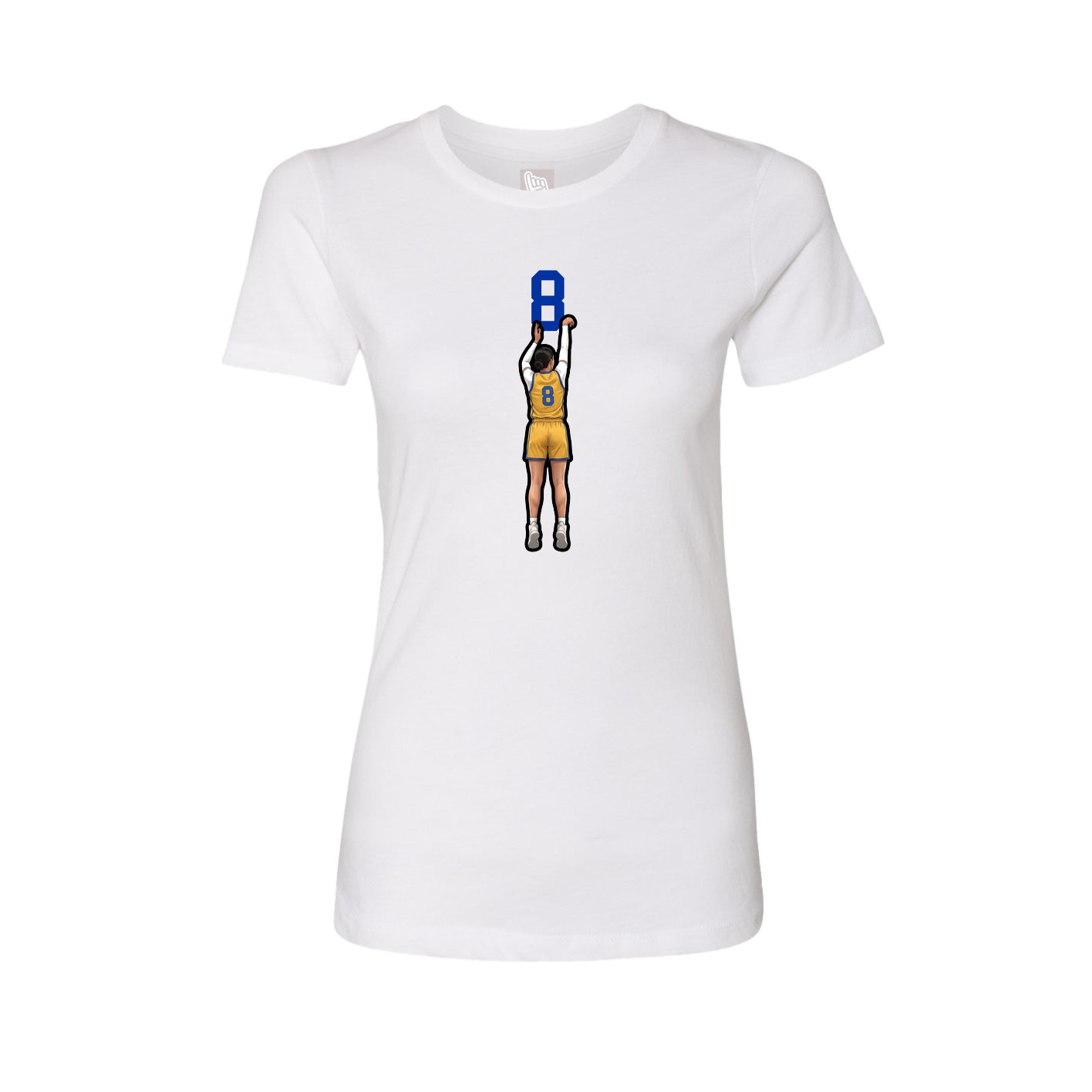 Fitted Women's Tee — Number Top in White
