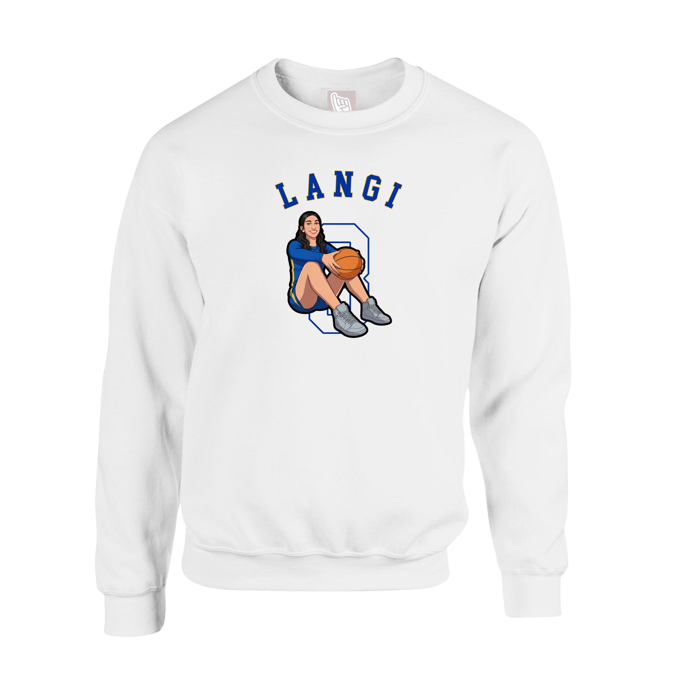 Fleece Crew — Shirsey Arch in White