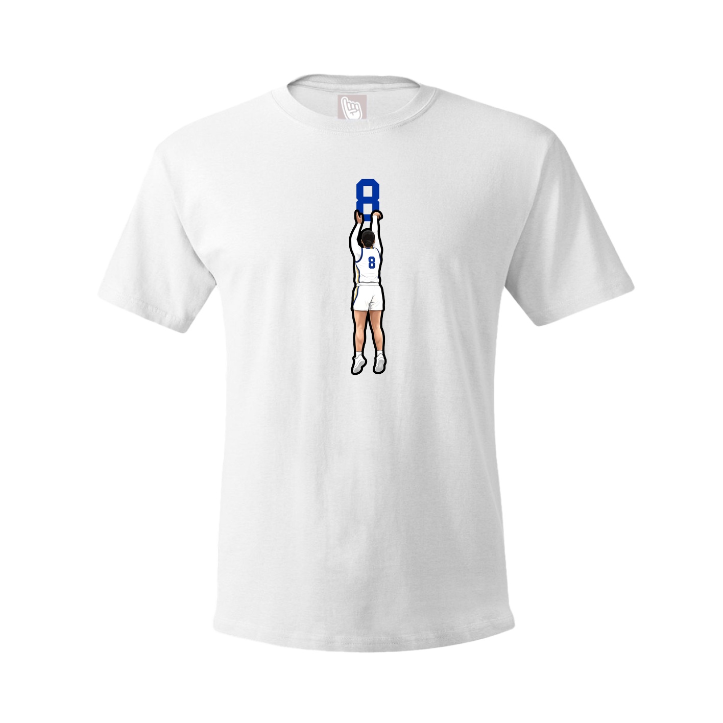 Youth Tee — Number Top in White