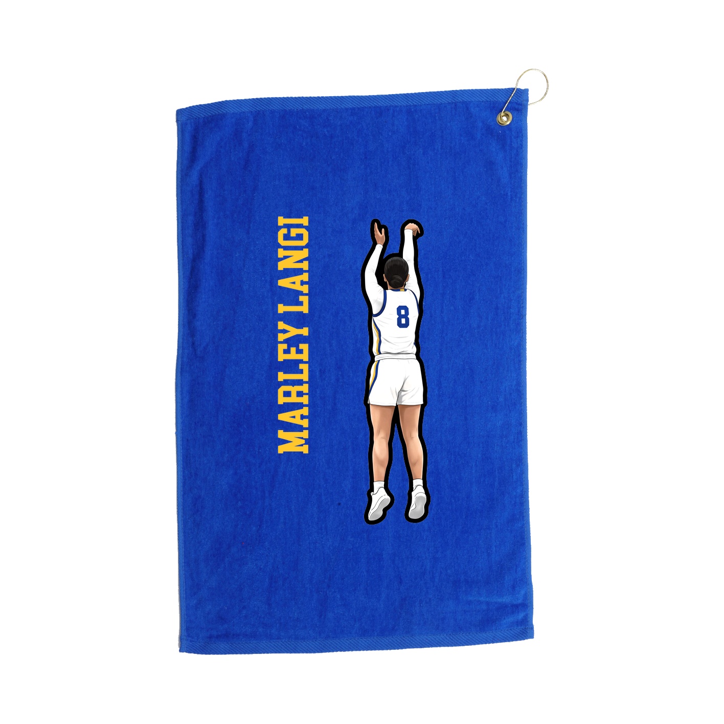 Golf Towel — Name Vertical in Royal