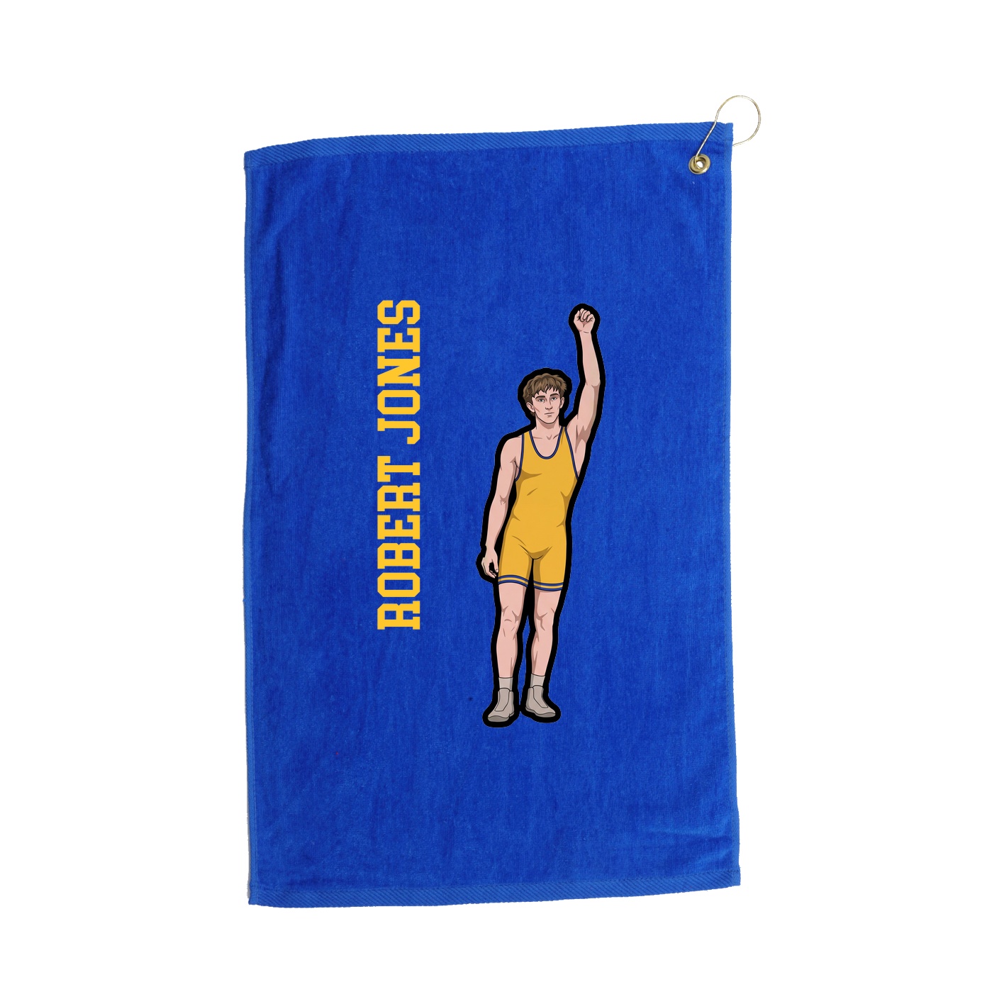 Golf Towel — Name Vertical in Royal