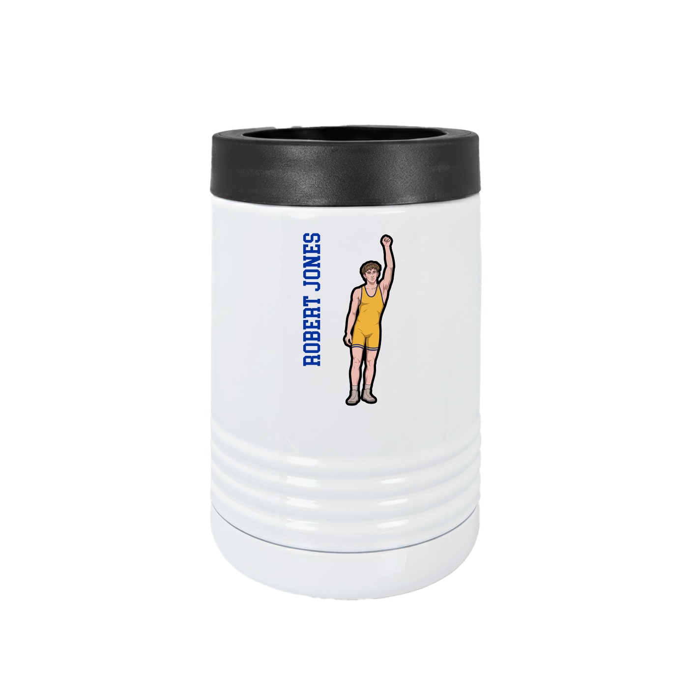 Beverage Holder — Name Vertical in White