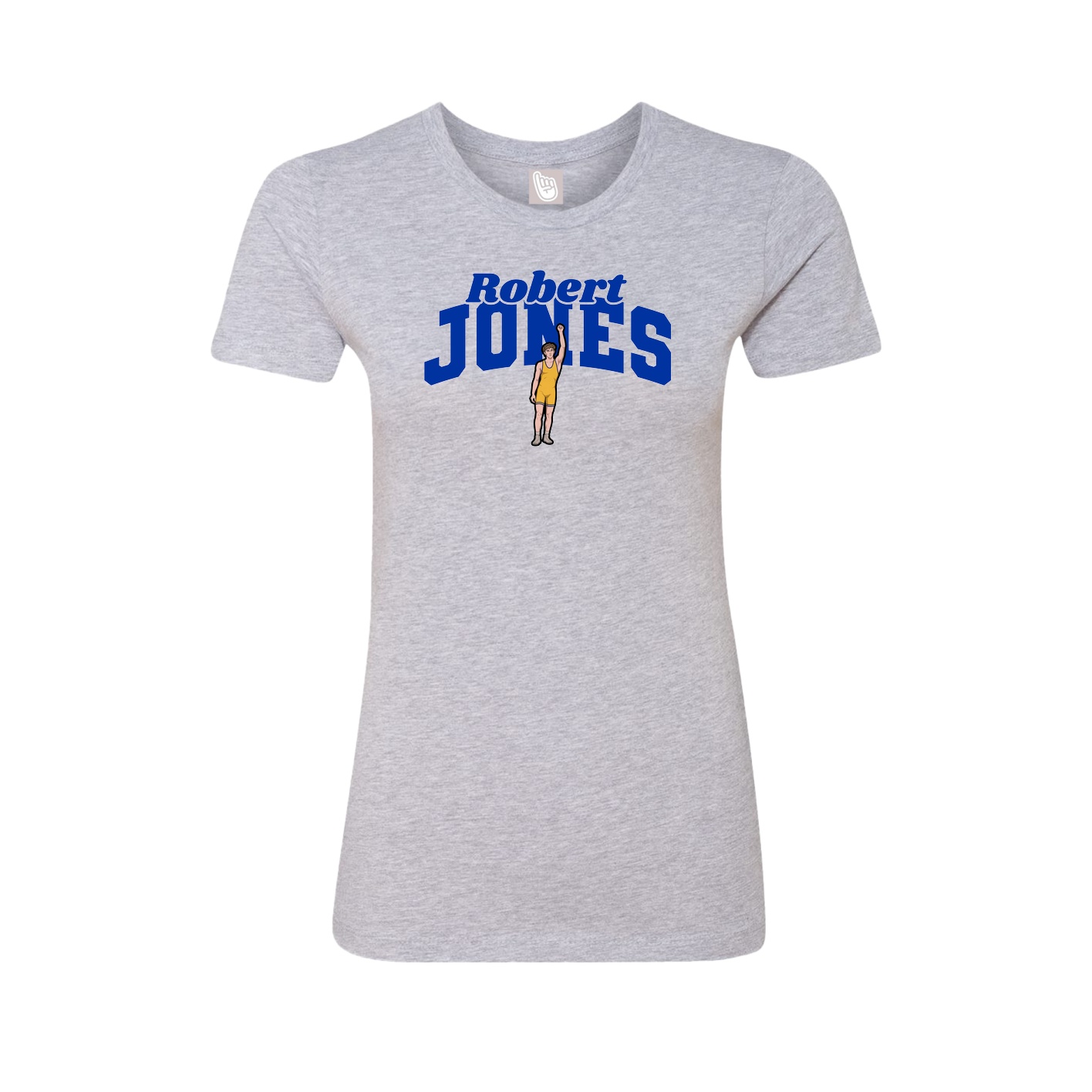Fitted Women's Tee — Signature Arch in Grey