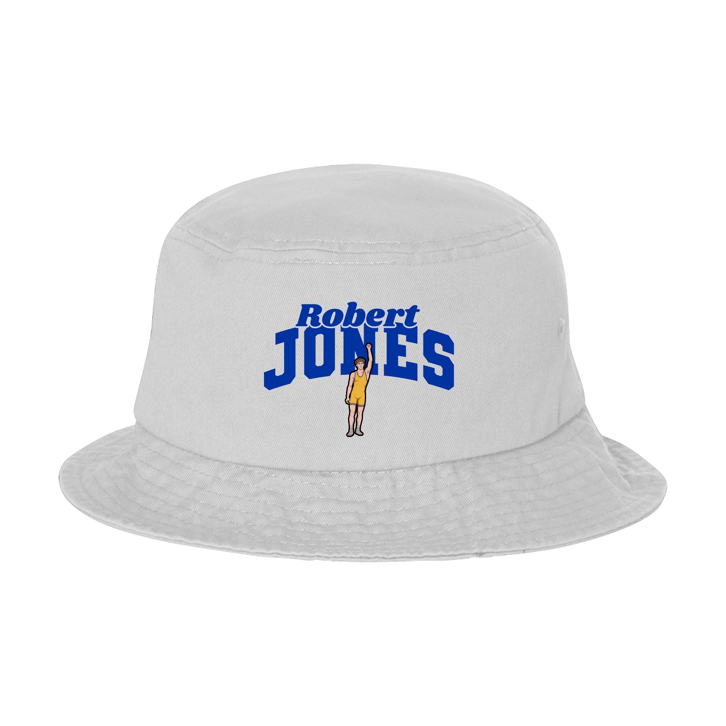 Bucket Cap — Signature Arch in White