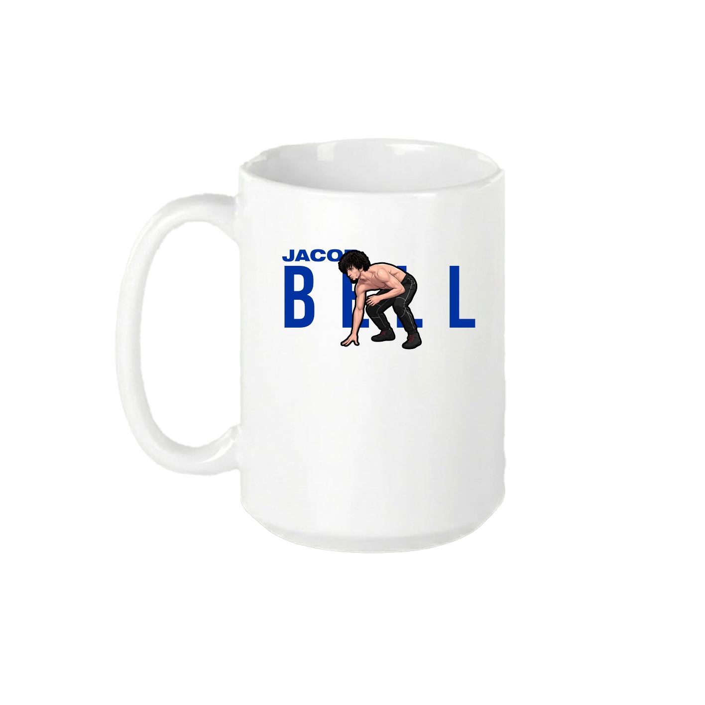 15oz Coffee Mug — Player Name in White
