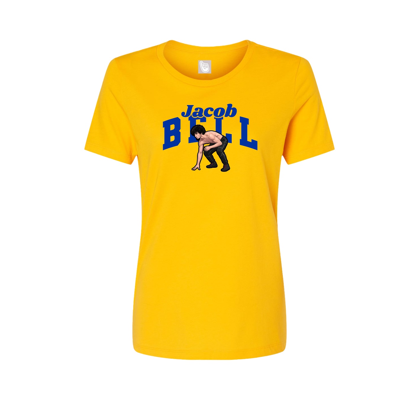 Fitted Women's Tee — Signature Arch in Gold