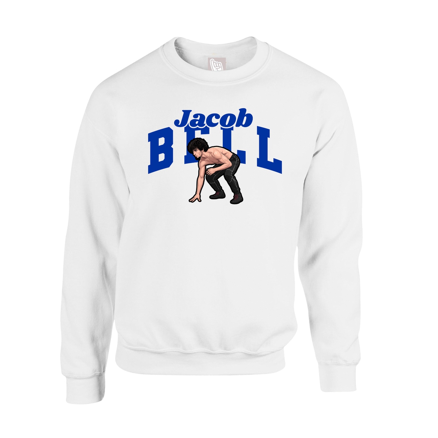 Fleece Crew — Signature Arch in White