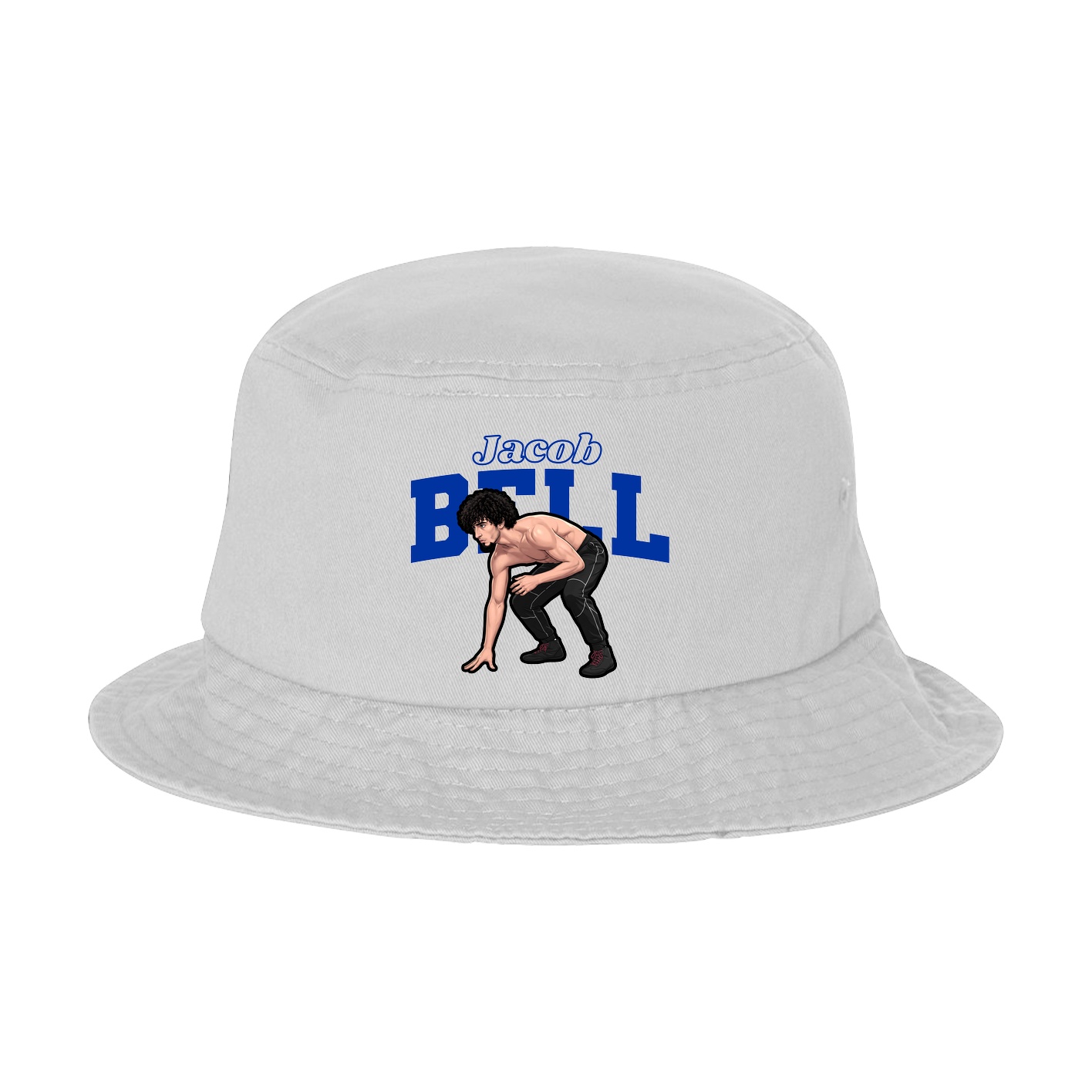 Bucket Cap — Name Arch in White