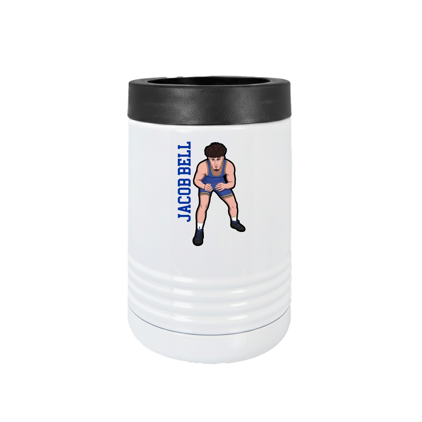 Beverage Holder — Name Vertical in White