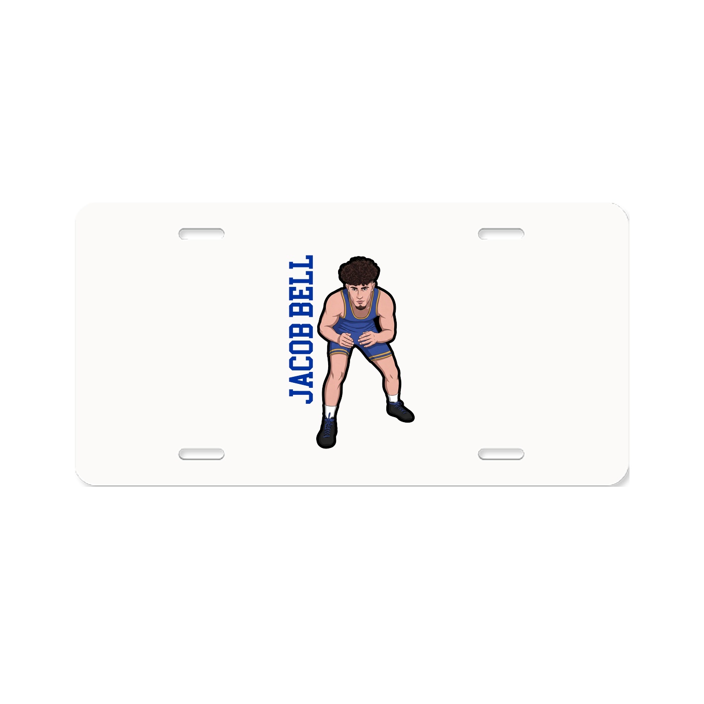 License Plate — Name Vertical in Classic