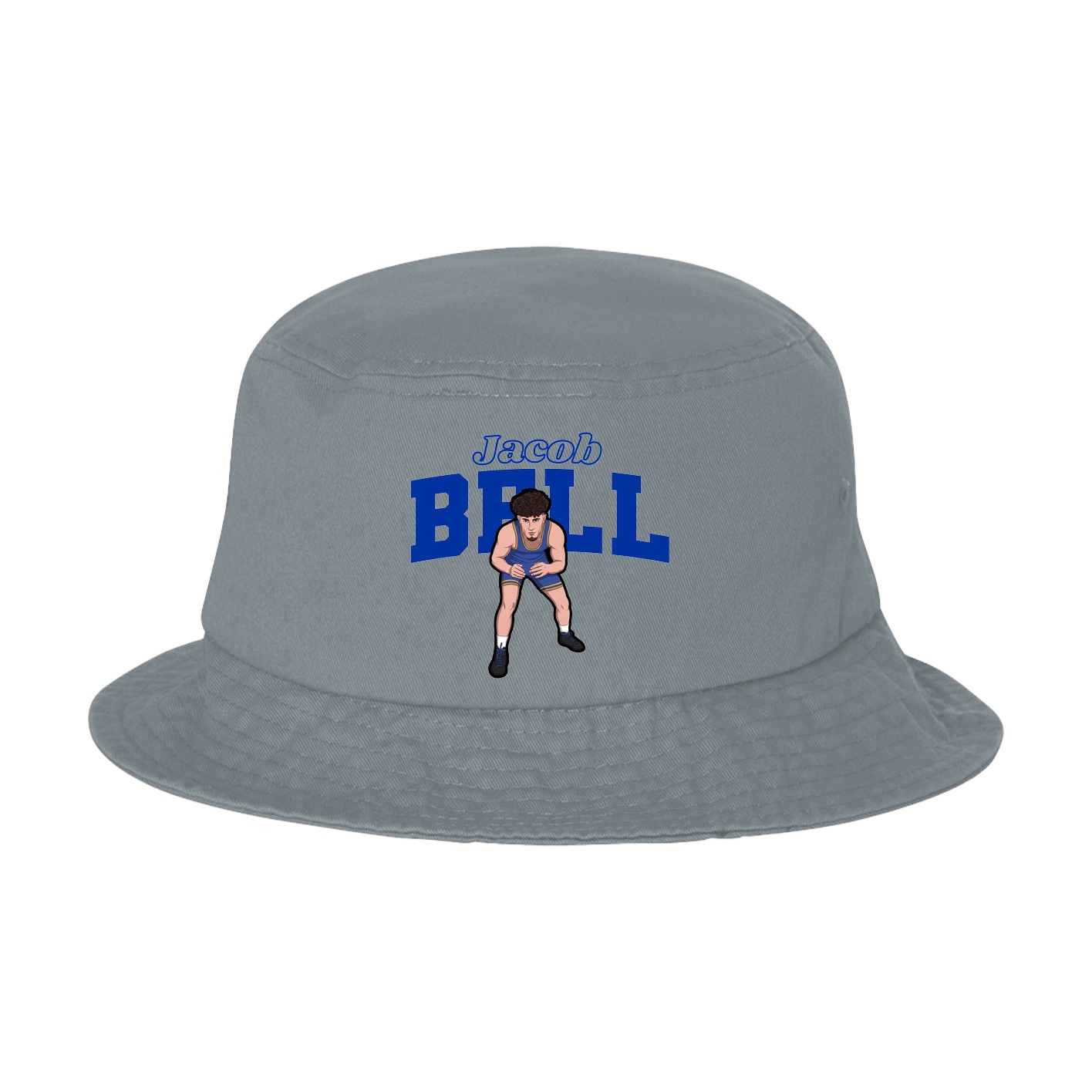Bucket Cap — Name Arch in Grey