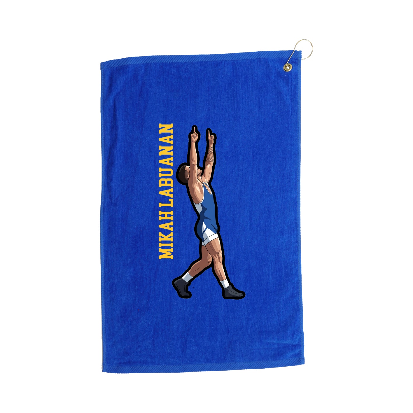 Golf Towel — Name Vertical in Royal
