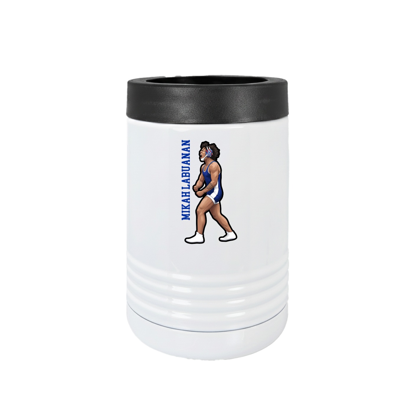 Beverage Holder — Name Vertical in White