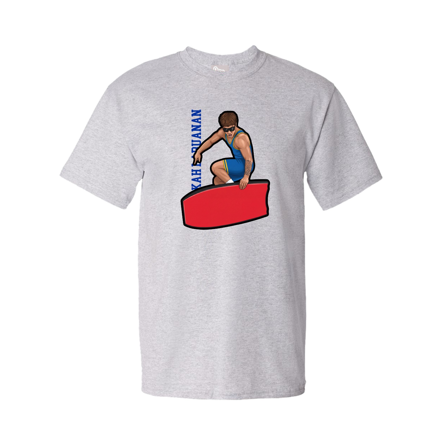 Tee — Name Vertical in Grey