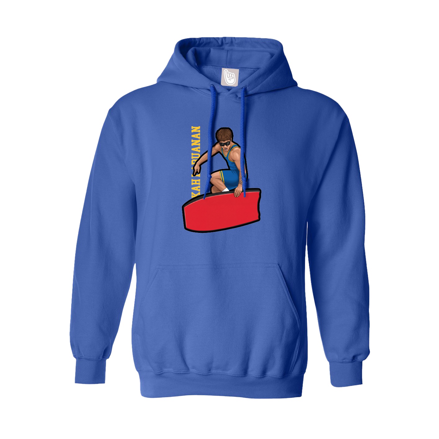 Youth Hoodie — Name Vertical in Royal