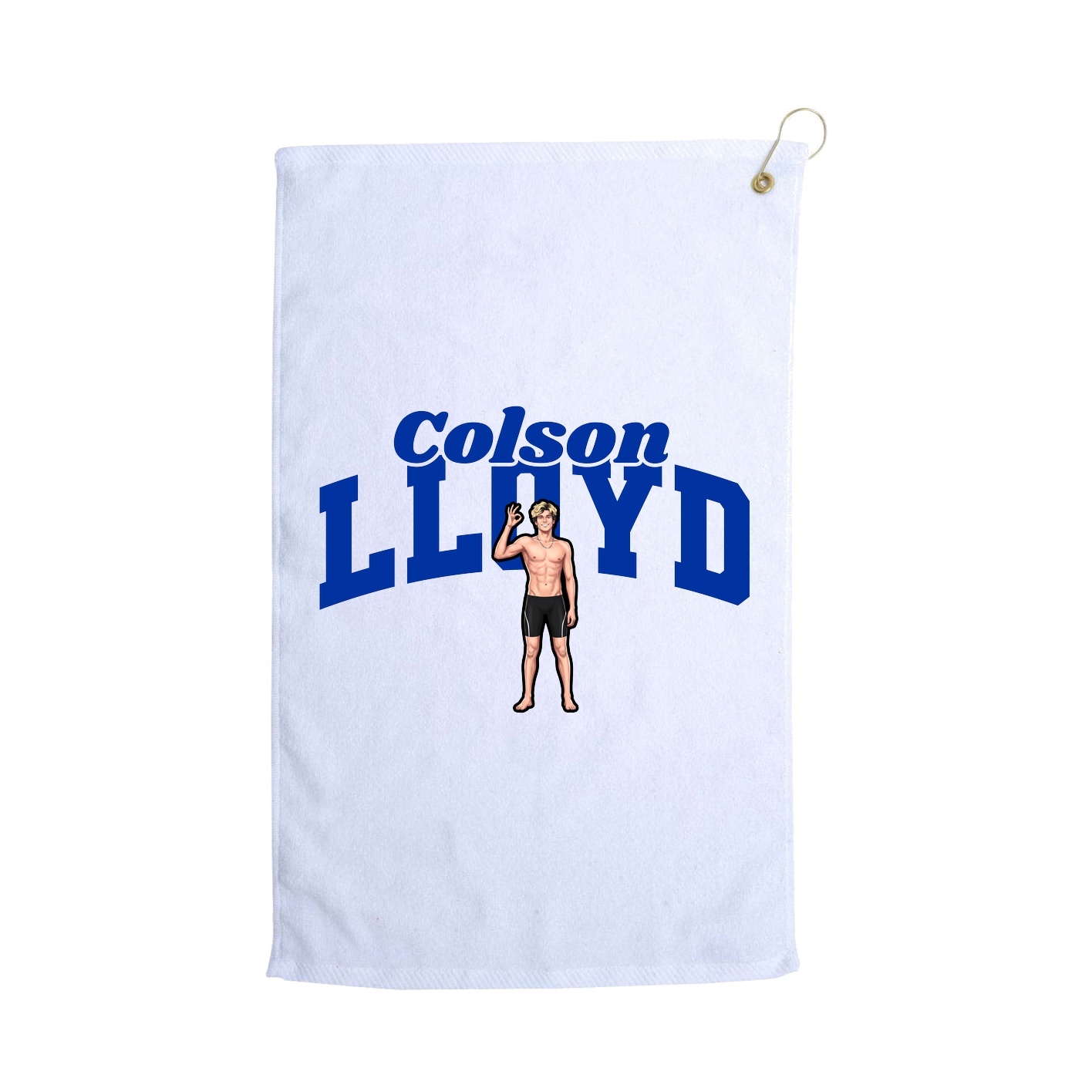 Golf Towel — Signature Arch in White