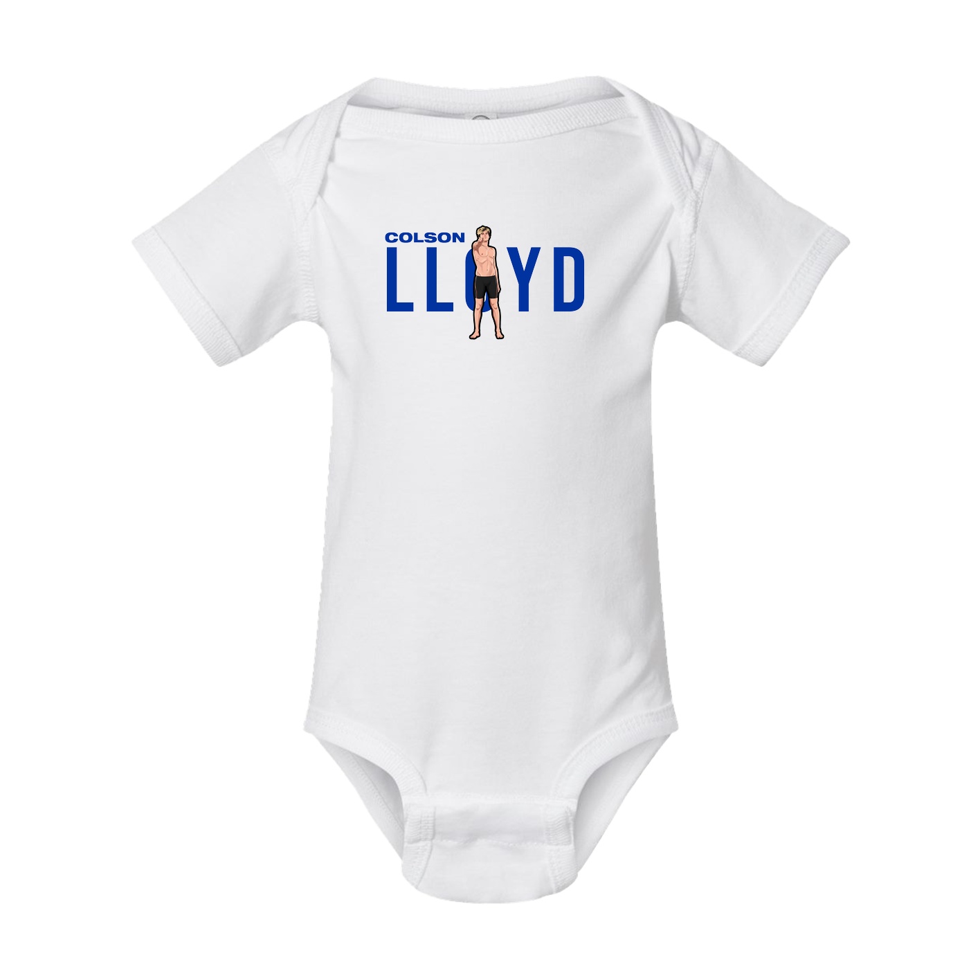 Baby Onesie — Player Name in White