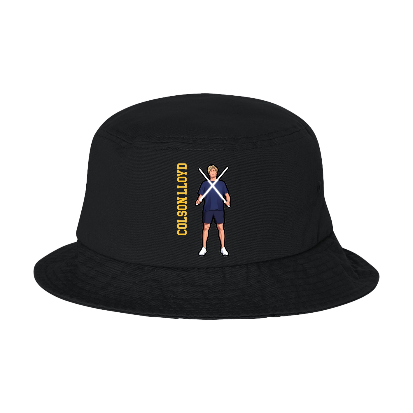 Bucket Cap — Name Vertical in Black