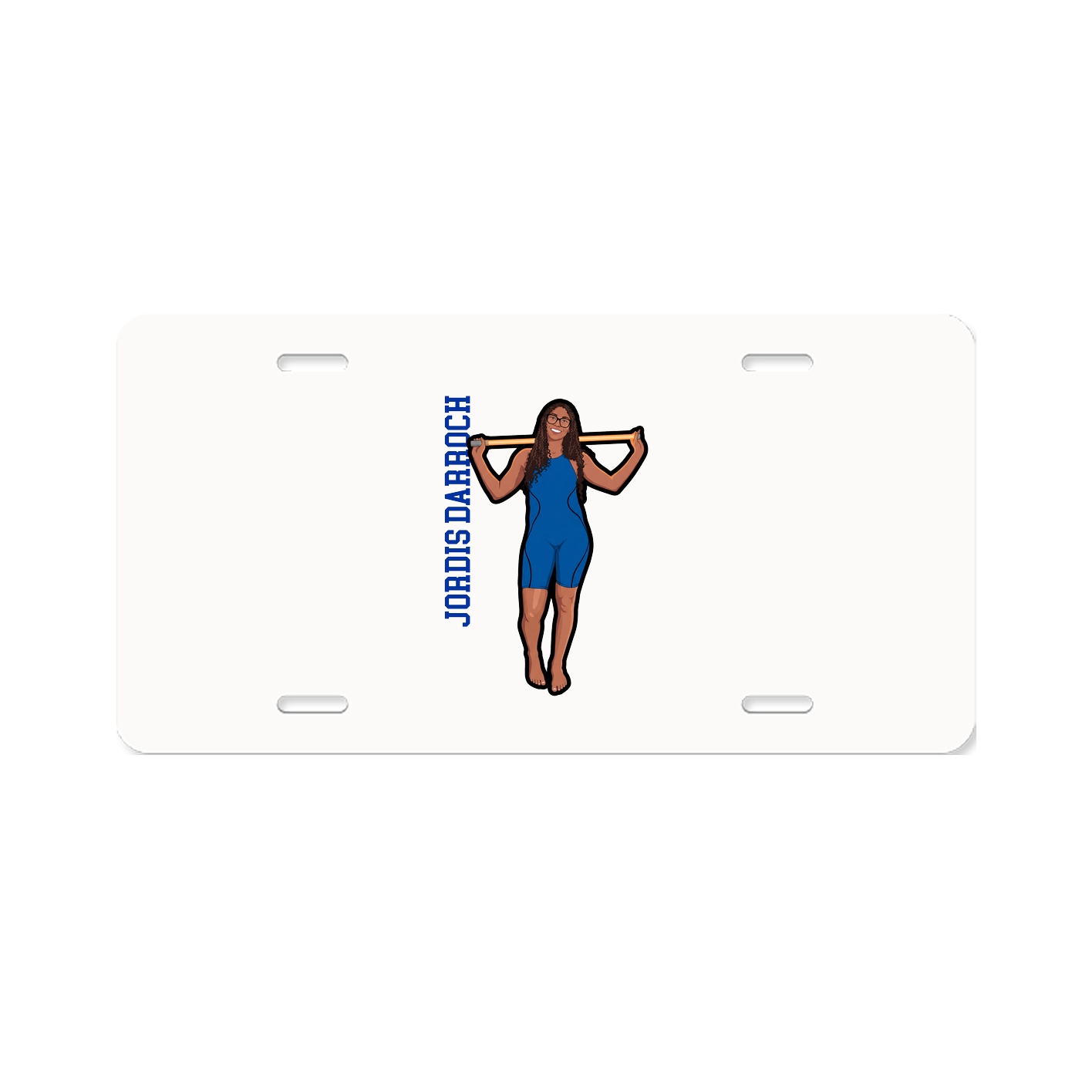 License Plate — Name Vertical in Classic