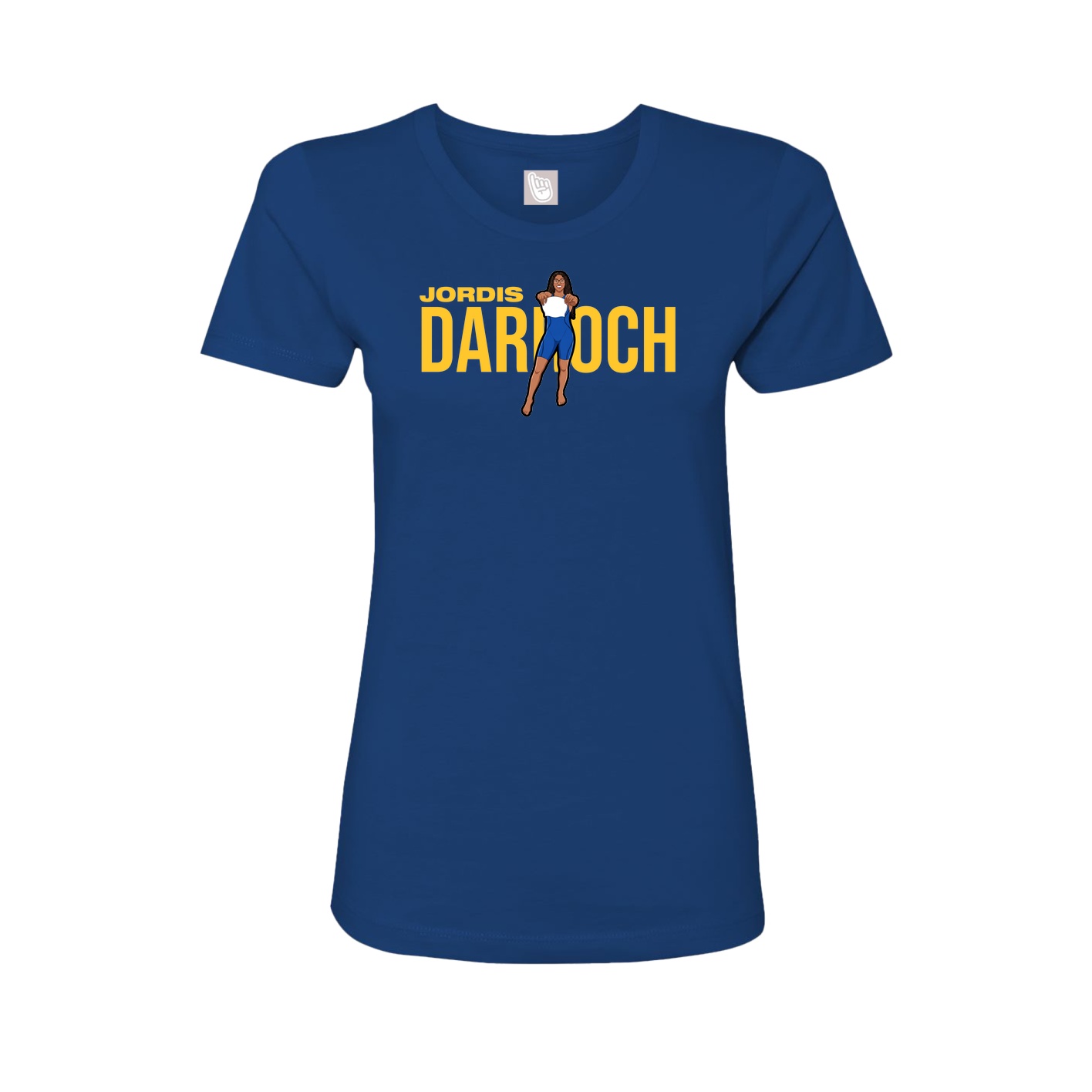 Fitted Women's Tee — Player Name in Royal