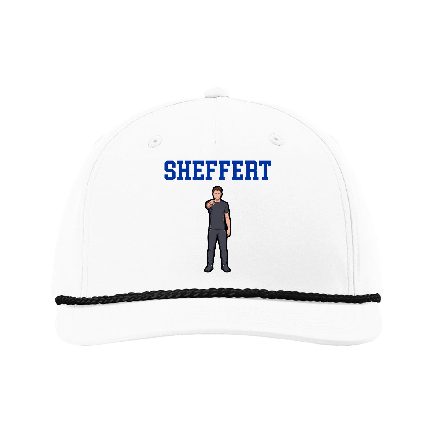 Five-Panel Classic Rope Cap — Shirsey in White