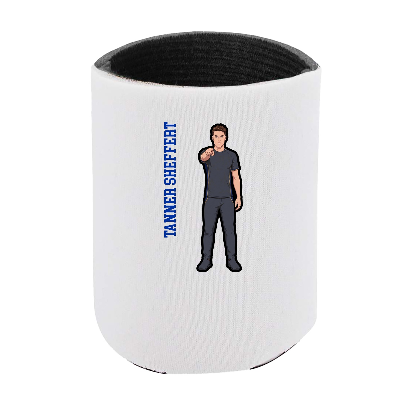 Can Holder — Name Vertical in White