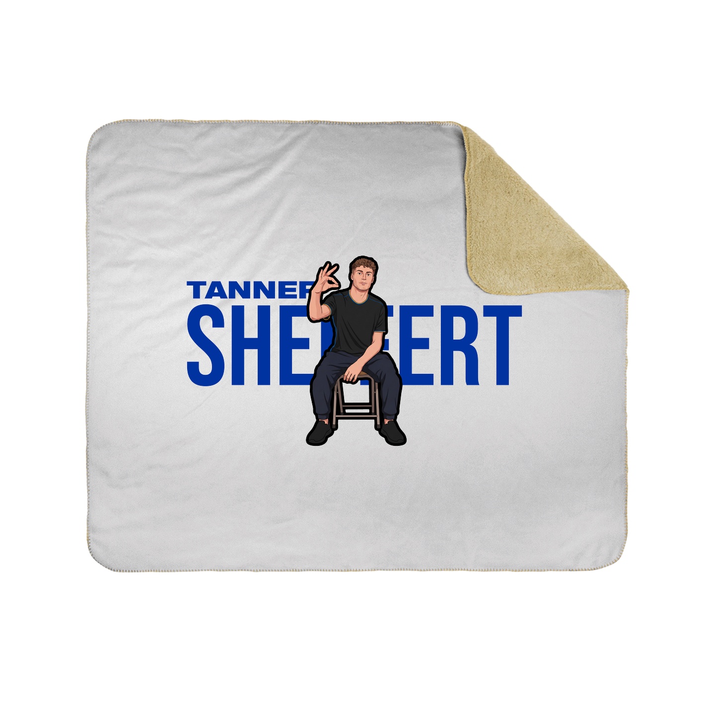 Throw Blanket — Player Name in White