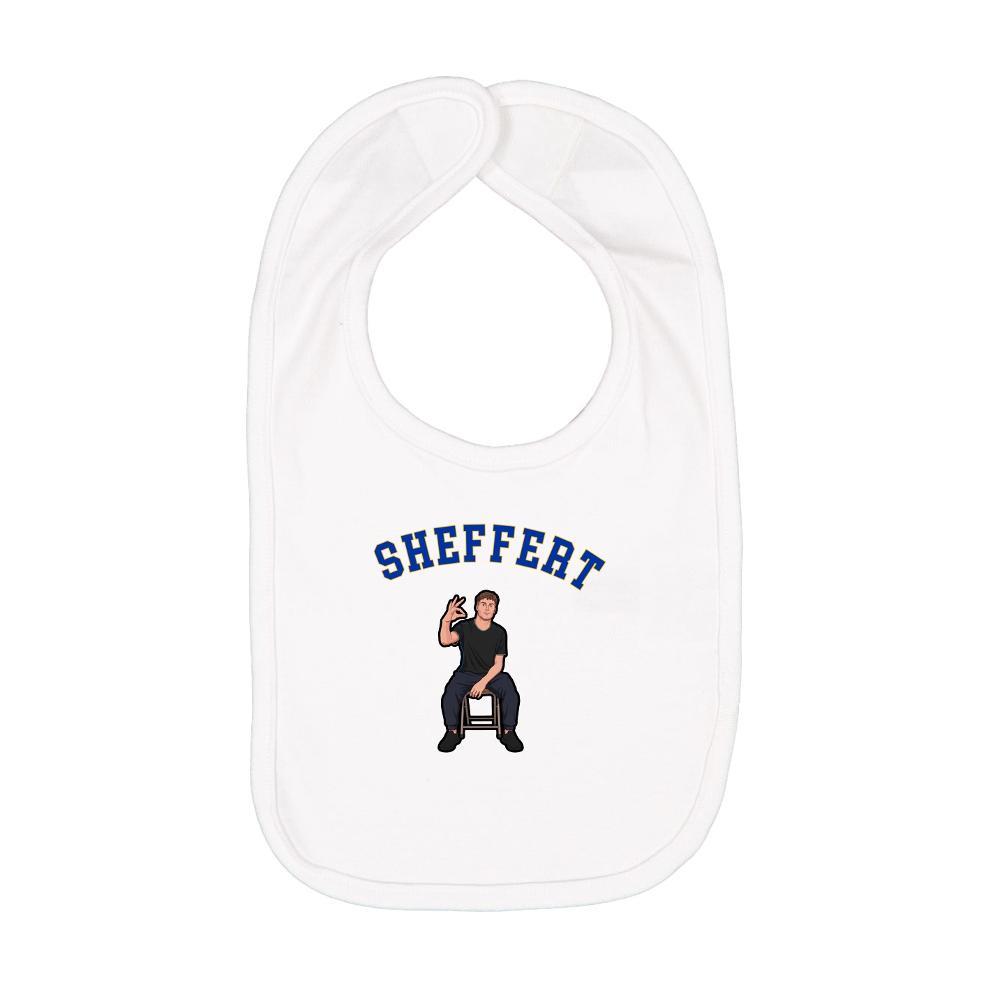 Infant Bib — Shirsey Arch in White