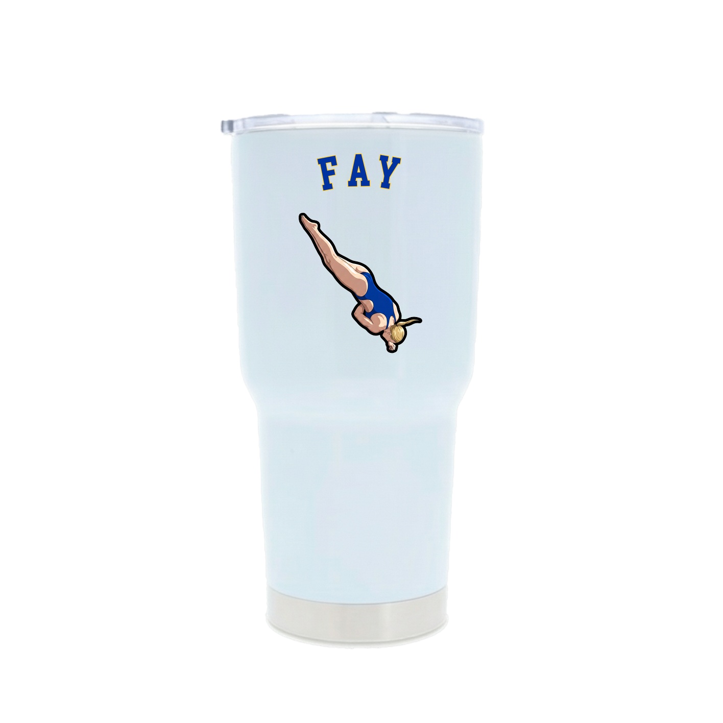 30oz Stainless Steel Tumbler — Shirsey Arch in White